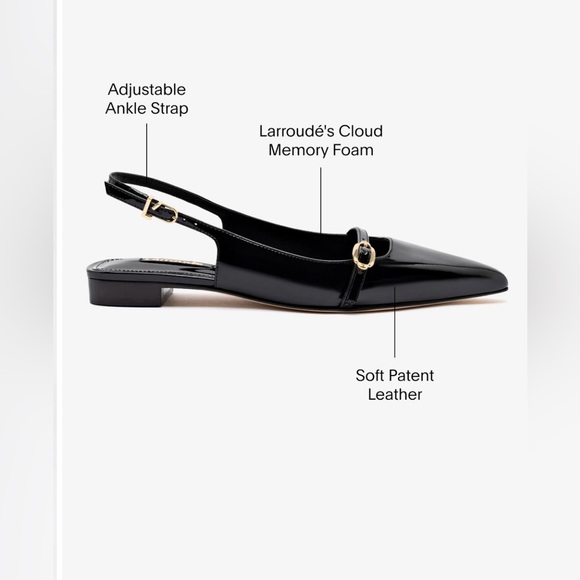 Larroude Ines Flat in Black Patent (Size 8) - Picture 5 of 11